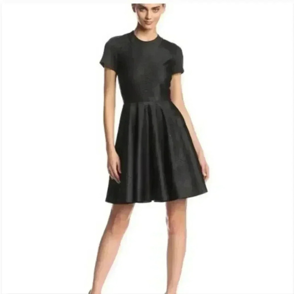 Ted BakerWomens Black Melisse Embossed Neoprene Dress Size 4 - Picture 2 of 13